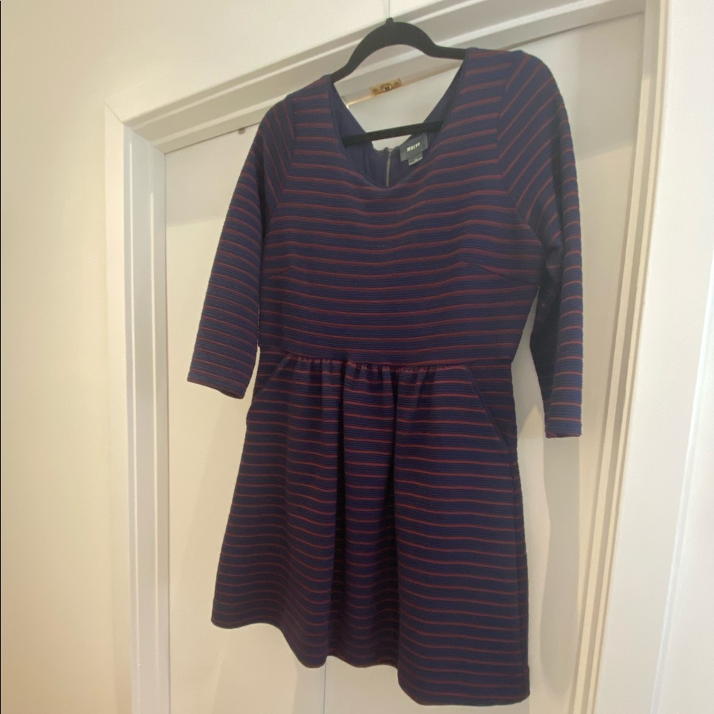 Maeve striped long sleeve dress